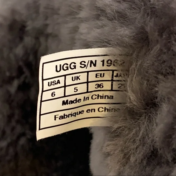 Ugg Bailey Button Gray Boots - Picture 6 of 6